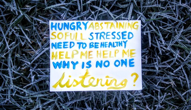 why is no one listening? postcard